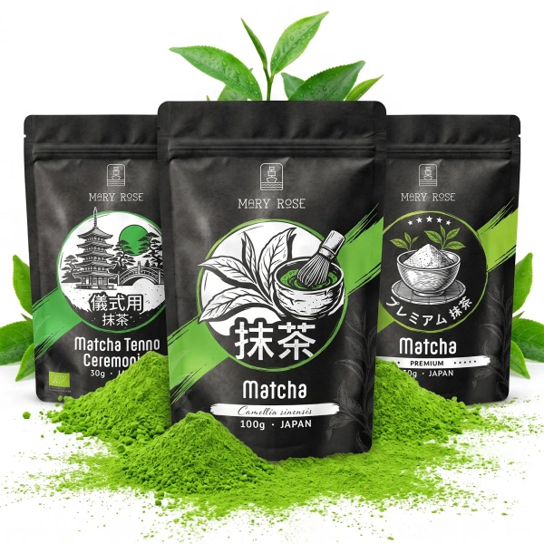 Coffret de 3 thés matcha bio du Japon : cérémoniel + premium + culinaire