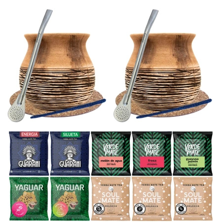 Set Yerba Mate Matero 10x50g