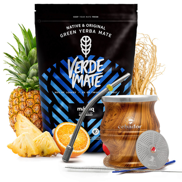 Set Yerba Maté Verde Mate Mas IQ 0,5kg + TermoColador