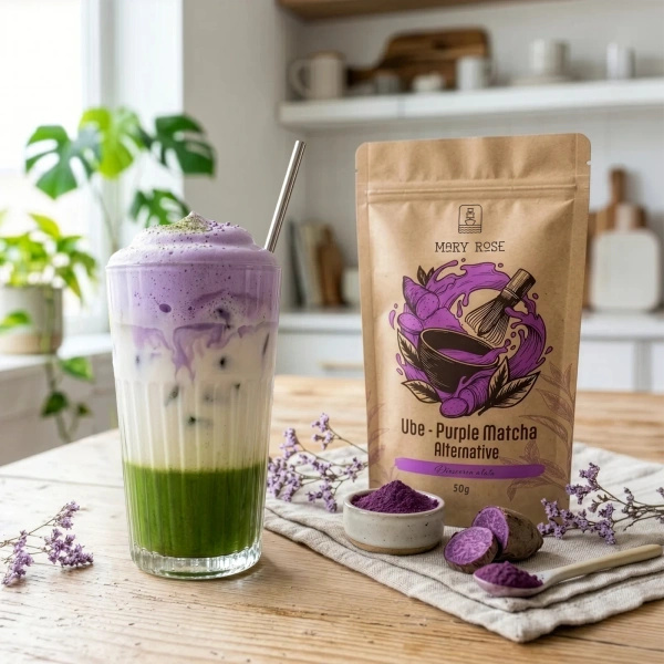 Kit pour Matcha Latte coloré : Matcha + Purple Matcha + accessoires