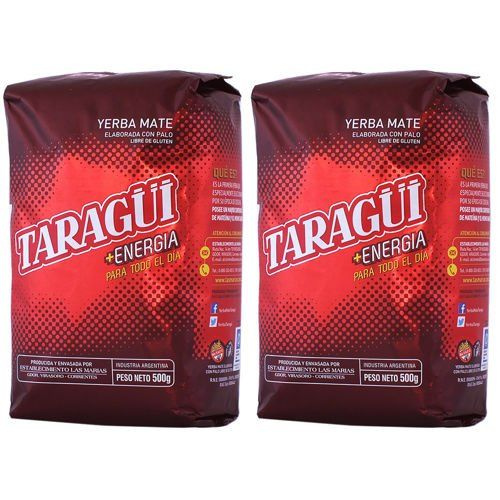 Set de Yerba Maté 2x TARAGUI Energia 500g 0,5kg