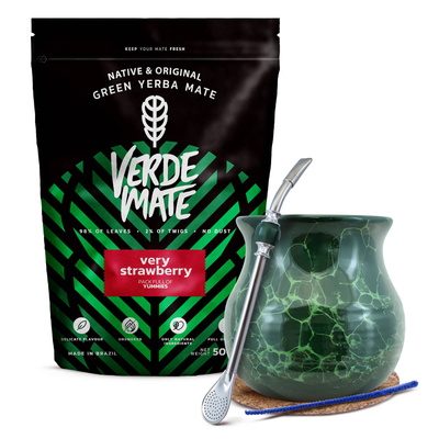 Set de Maté Verde Mate 500g Calebasse + Bombilla