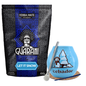 Yerba maté set d'hiver de démarrage Guarani Let it Snow 400g