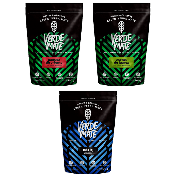 Set : Verde Mate Green 3x500g divers mélanges
