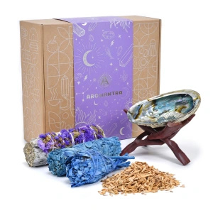 Coffret cadeau ésotérique : encens naturels + accessoires