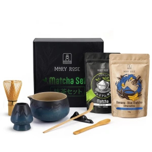 Coffret cadeau pour Matcha Latte coloré : Matcha + Blue Matcha + accessoires