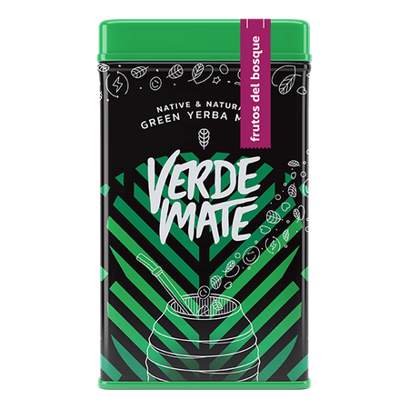 Yerbera – Boîte en métal + Verde Mate Green Frutos del Bosque 0,5 kg