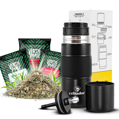 Set de Maté 3x50g + Yerbomos X OUTDOOR