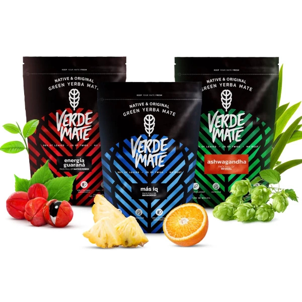 Yerba Mate Verde Mate Ensemble de fruits 3x500g