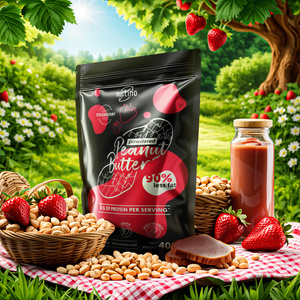 Nustino - Beurre d'Arachide en Poudre - Fraise 400 g