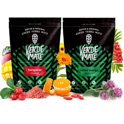 Set de Maté : Verde Mate Herbal Energy + Hangover 2x500g