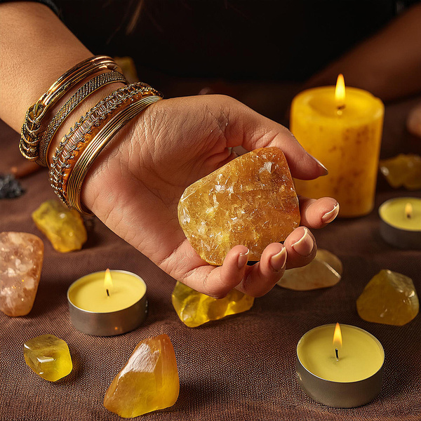 Calcite jaune (pierre brute) 1 pièce