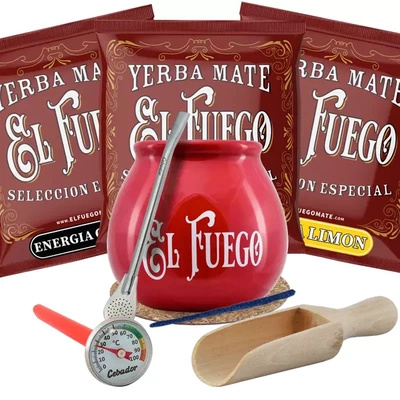 Yerba Mate Set 3x50g Calebasse Bombilla