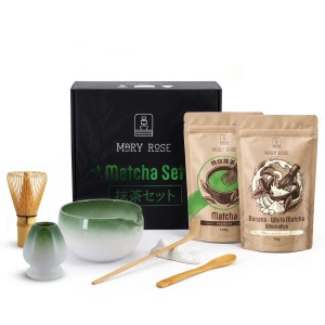 Coffret cadeau pour Matcha Latte coloré : Matcha + White Matcha + accessoires
