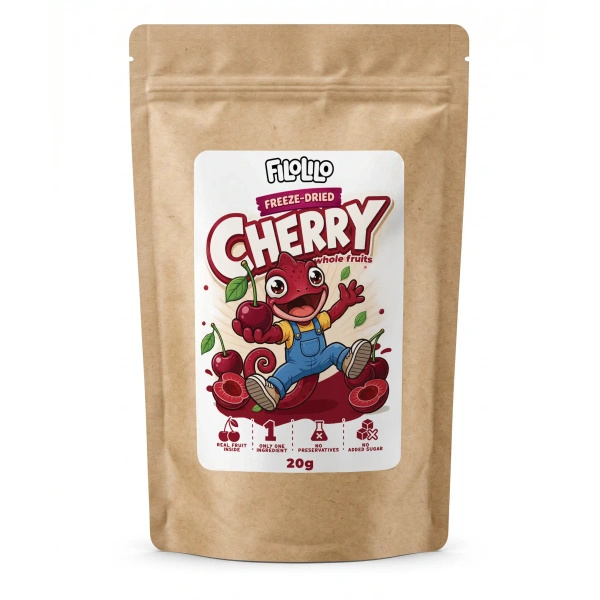FiloLilo – Cerises lyophilisées entières dénoyautées 20 g