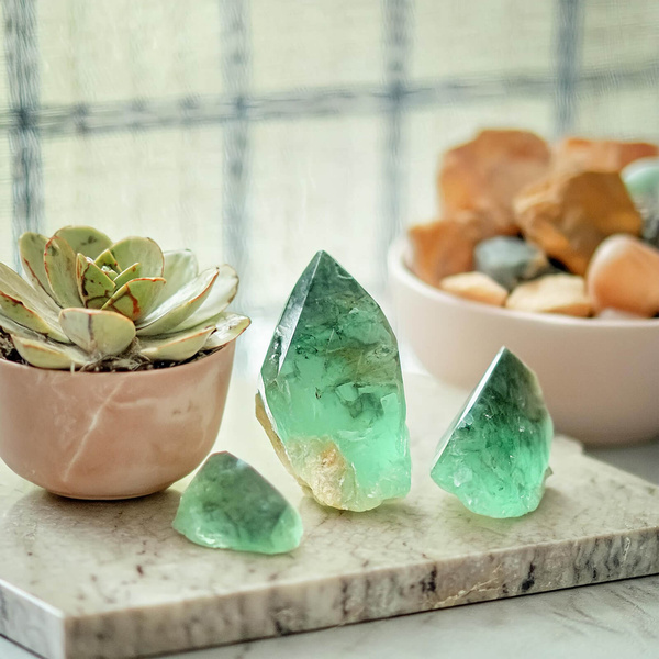 Calcite verte (pierre brute) 1 pièce