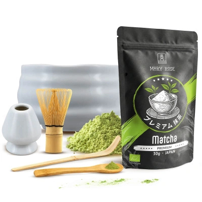 Coffret PREMIUM pour préparer le thé matcha : matcha BIO japonais 30g + accessoires