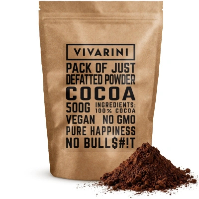 Vivarini – Cacao alcalinisé noir (poudre) 0,5 kg