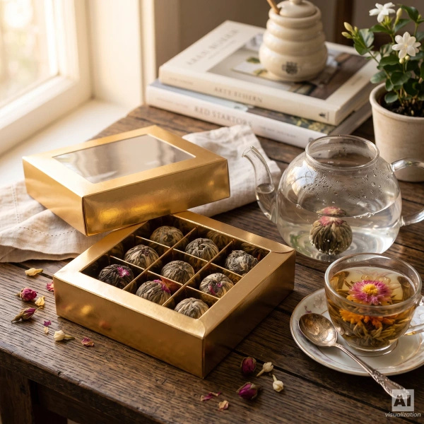 Mary Rose – Coffret cadeau de thés – Assortiment de thés fleuris (9 pièces)