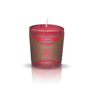 Coffret pour chakra de la racine (Muladhara) : thé du chakra + encens + bougie
