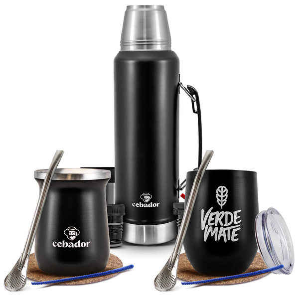 Set de Maté : Thermos + 2 Calebasse Thermique