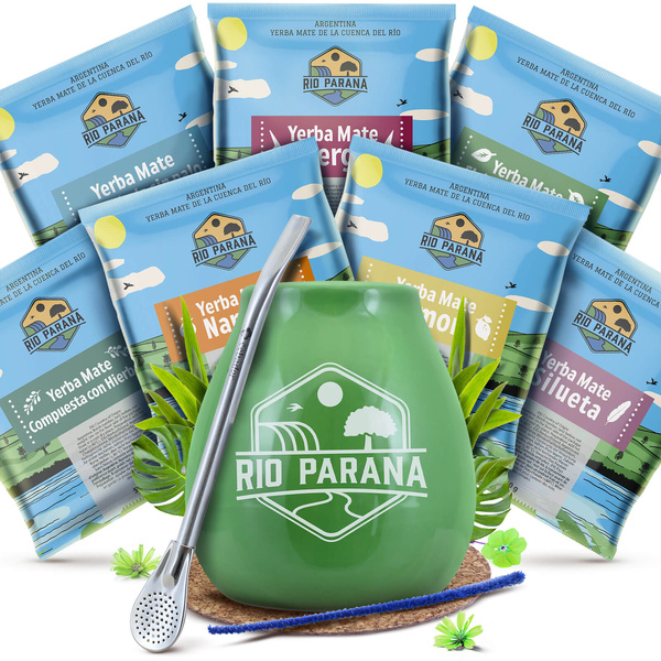 Yerba Maté Rio Parana 7x50g set d'échantillons + accessoires