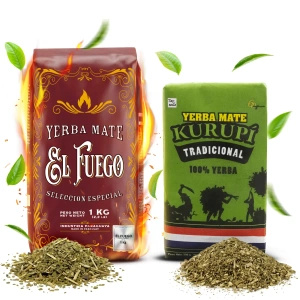 Set de Maté Elaborada: El Fuego 1kg + Kurupi 500g