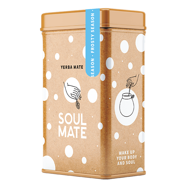 Yerbera – Boîte en métal + Soul Mate Orgánica Frosty Season 0,5 kg