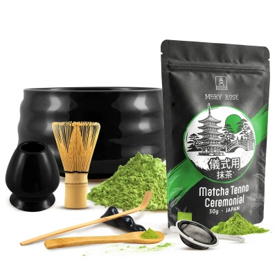 Coffret cérémonial pour préparer le thé matcha : matcha BIO japonais 30g + accessoires
