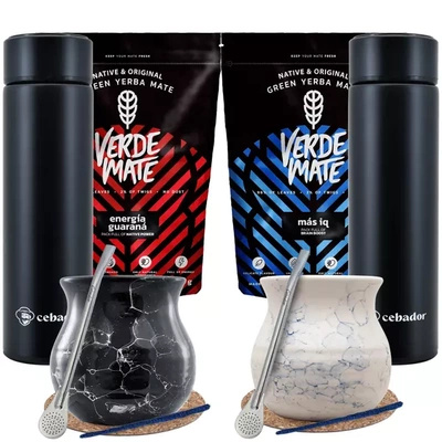 Yerba Verde Mate Thermos set pour deux 1000g