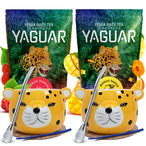 Set Yerba Mate pour deux Bombilla Yaguar 2x500