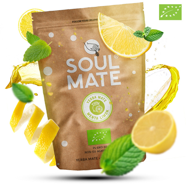 Set de Maté Soul Mate Organica Menta Limon 500g 0,5kg Calebasse + Bombilla