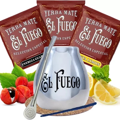 Yerba Mate MEILLEURE QUALITÉ 3x50g El Fuego