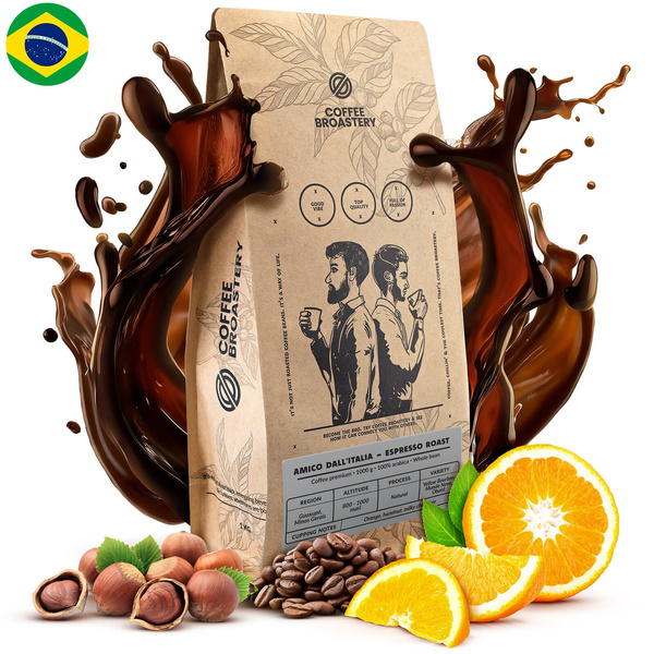 Bro Coffee Roastery – Café en grains Amico dall'Italia Espresso Roast 1 kg