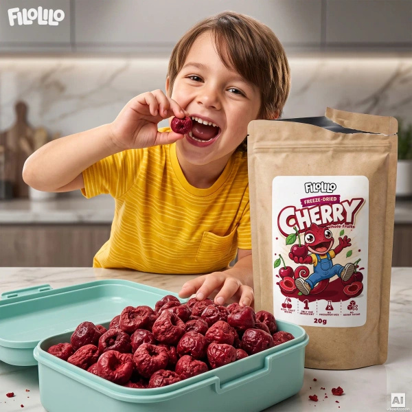 FiloLilo – Cerises lyophilisées entières dénoyautées 20 g