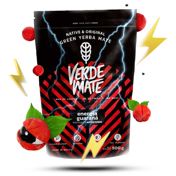 Coffret cadeau de Noël yerba mate Verde Mate Energía Guaraná 500g + calebasse et bombilla
