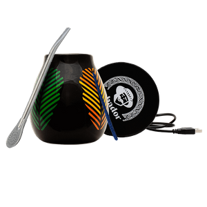 Set d'Accessoires pour Maté : chauffe-tasse USB + Calebasse + Bombilla