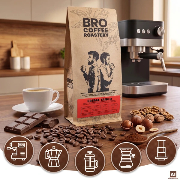 Bro Coffee Roastery – Café en grains Crema Tango 400 g