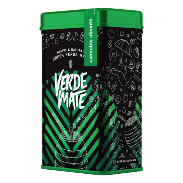 Yerbera - Boîte avec Verde Mate Cannabis Absinth 0,5kg