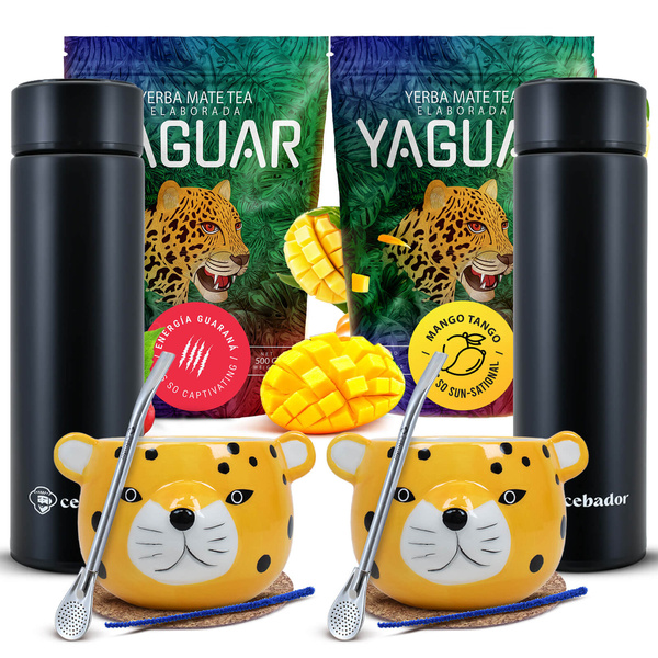 Yerba Mate Yaguar Thermos Set pour deux 1000g