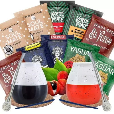 Yerba Mate set pour deux Bombilla Matero 500g
