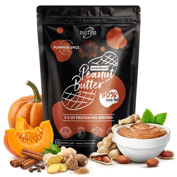 Nustino – Beurre de cacahuète en poudre – Pumpkin Spice (sans sucre ajouté) 400 g
