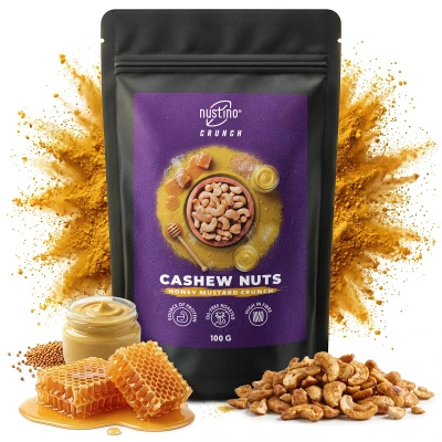 Nustino Crunch – Noix de cajou grillées – Honey Mustard Crunch 100 g