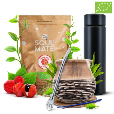Set Yerba Yaguar Energia une calebasse Volcano Yerbomos