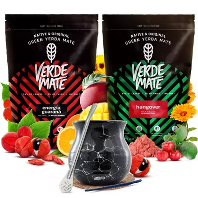 Verde Mate yerba maté set céramique calebasse bombilla