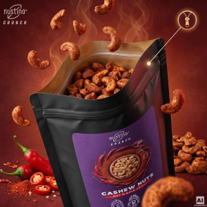 Nustino Crunch – Noix de cajou grillées – Hot & Bold Chilli 100 g