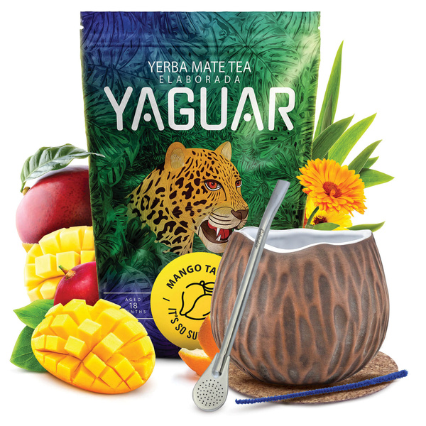 Set de Maté Yaguar 500g 0,5kg Calebasse + Bombilla