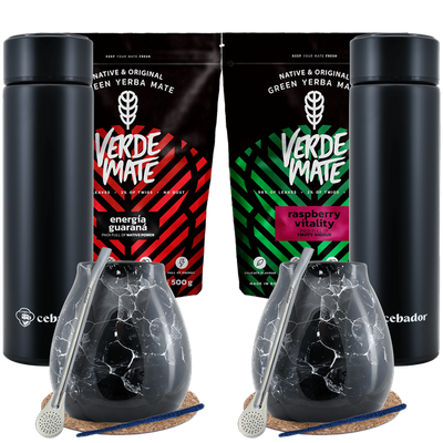 Yerba Mate Thermos Set pour deux 1kg 1000g