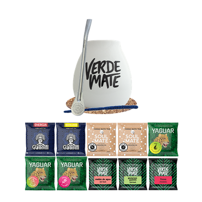 Set Mate Green Bombilla + Matero 10x50g