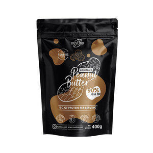 Lot de beurre de cacahuète en poudre Nustino : Classic + Pure 2x400g